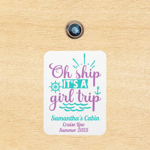 Girls Trip Cruise Vacation Ship Door Magnet