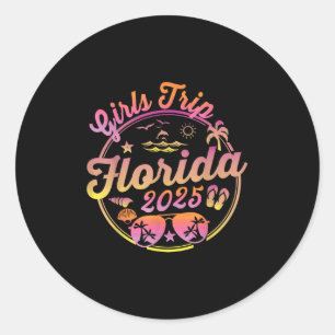Girls Trip Florida 2025 Summer Vacation Beach Week Classic Round Sticker