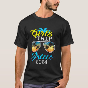 Girls Trip Greece 2024 Beach Womens Weekend Birthd T-Shirt