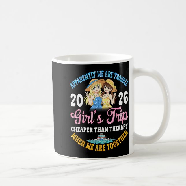 Girls Trip Hilarious Friends Fun Boat Ocean Travel Coffee Mug (Right)