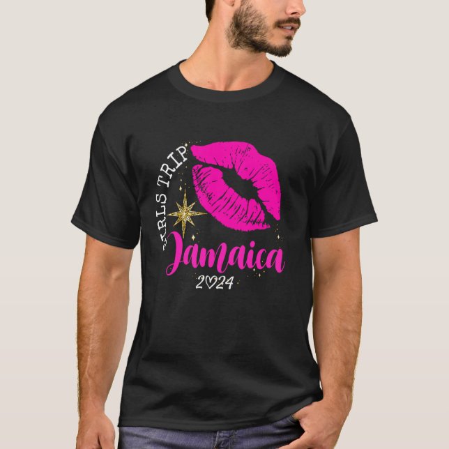 Girls Trip Jamaica 2024 Beach Womens Vacation Birt T-Shirt (Front)