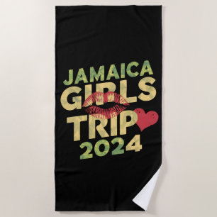 Girls Trip Jamaica 2024 Weekend Summer Vacation Beach Towel