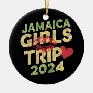 Girls Trip Jamaica 2024 Weekend Summer Vacation Ceramic Ornament