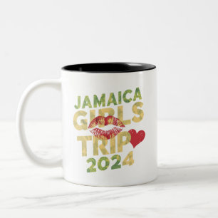 Girls Trip Jamaica 2024 Weekend Summer Vacation Two-Tone Coffee Mug