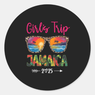 Girls Trip Jamaica 2025 Girls Weekend Summer Vacat Classic Round Sticker
