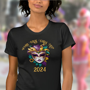 Girls Trip Mardi Gras 2024 Mask T-Shirt