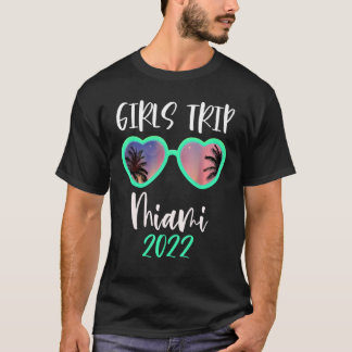 Girls Trip Miami 2022 Night Out Matching Vacation T-Shirt