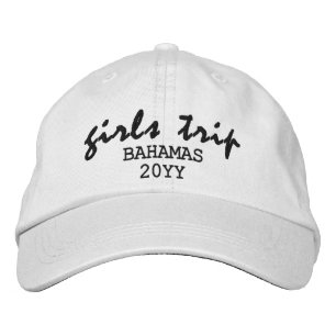 Girls Trip Modern Script Typography Personalised Embroidered Hat