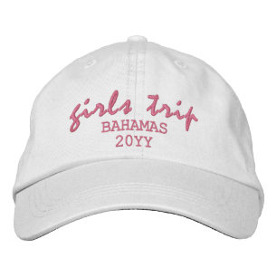 Girls Trip Modern Script Typography Personalised Embroidered Hat