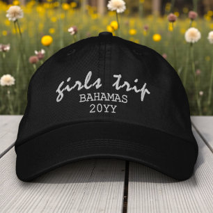 Girls Trip Modern Script Typography Personalized Embroidered Hat