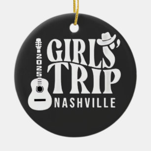 Girls Trip Nashville 2025 Vacation Summer Ceramic Ornament