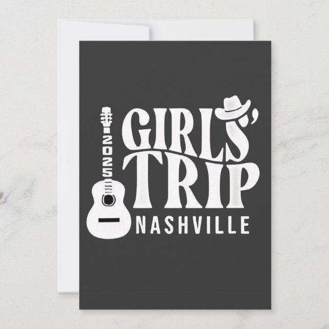Girls Trip Nashville 2025 Vacation Summer  Invitation (Front)
