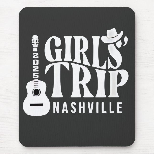 Girls Trip Nashville 2025 Vacation Summer  Mouse Pad (Front)