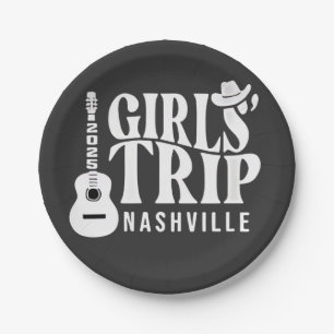 Girls Trip Nashville 2025 Vacation Summer Paper Plate