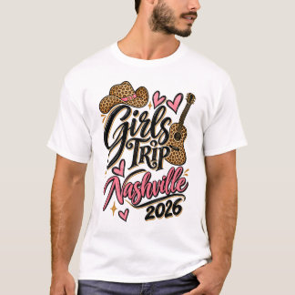 Girls Trip Nashville 2026 Bachelorette Boots Guita T-Shirt