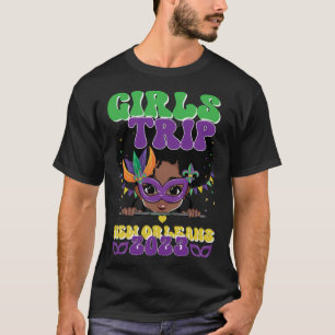 Girls Trip New Orleans 2023 Jester Mask Mardi Gra T-Shirt