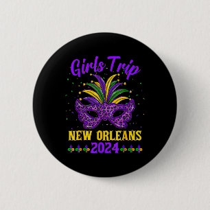 Girls Trip New Orleans 2024 Mardi Gras Mask Friend 6 Cm Round Badge
