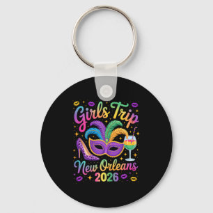 Girls trip new orleans 2026 mardi gras mask beads key ring
