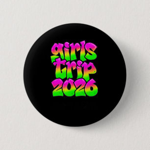 Girls Trip New Orleans Louisiana 2026 Graffiti Gre 6 Cm Round Badge