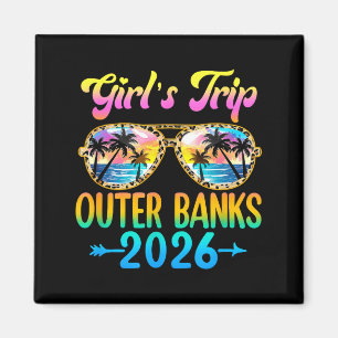 Girl's Trip Outer Banks 2026 Summer Vacation Sungl Magnet