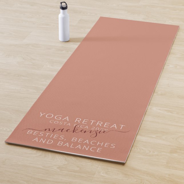 Girls Trip Personalised Earthy Colours Yoga Retrea Mat (In Situ)