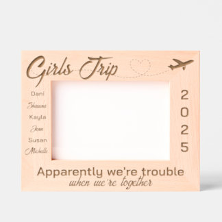 Girls Trip Personalised Wood Etched Frames