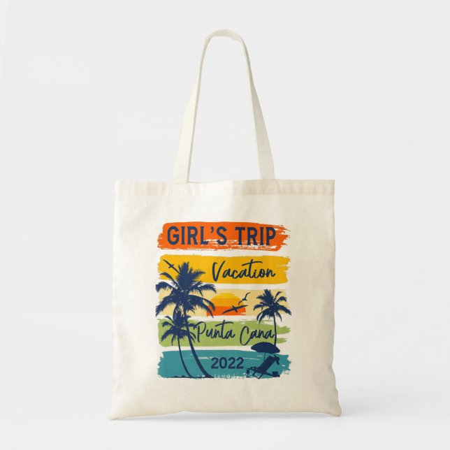 Girl's Trip Punta Cana 2022 Dominican Vacation Fri Tote Bag (Front)