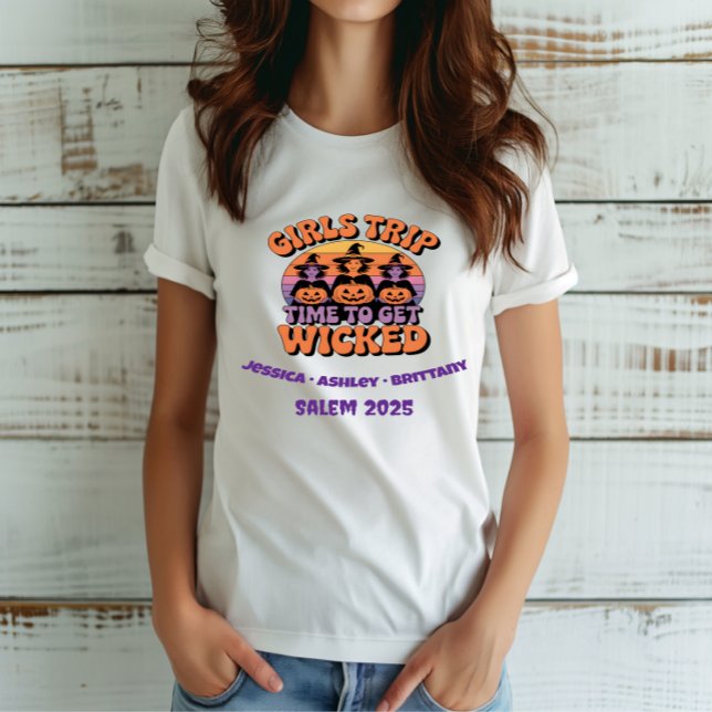 Girls Trip Retro Halloween Party Witch Fiends  T-Shirt (Creator Uploaded)