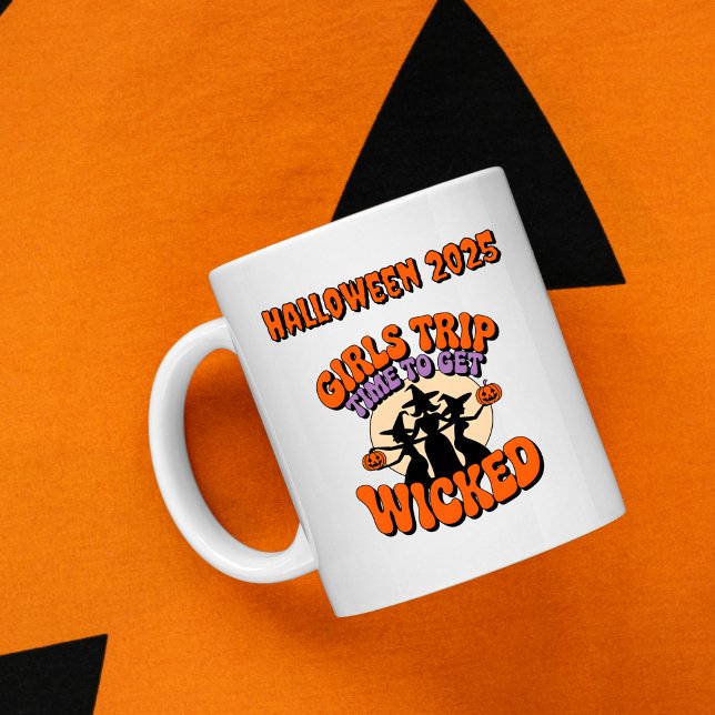 Girls Trip Retro Wicked Witch Halloween Party Coffee Mug (Creator Uploaded)