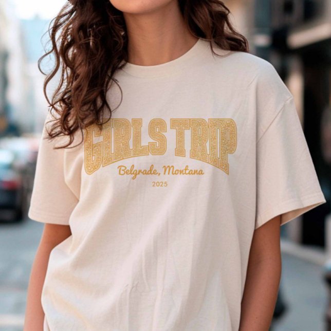 GIRLS TRIP Sunset Ditzy Floral Matching Group T-Shirt (GIRLS TRIP  Sunset Ditzy Floral T-shirt)