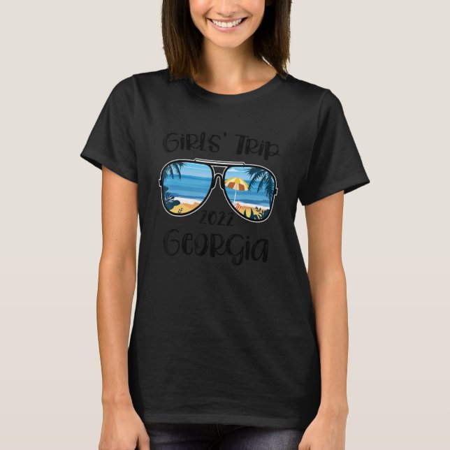 Girls Trip Upload Finished 2022 Sunglasses Beach S T-Shirt (Front)