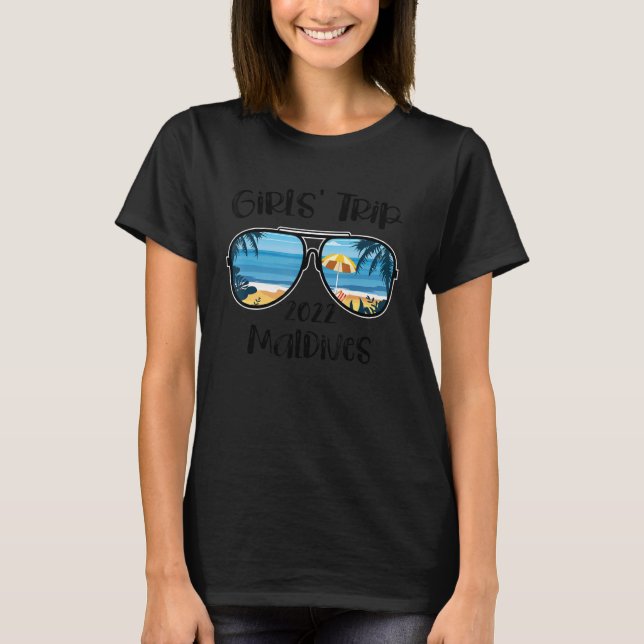 Girls Trip Upload Finished 2022 Sunglasses Beach S T-Shirt (Front)