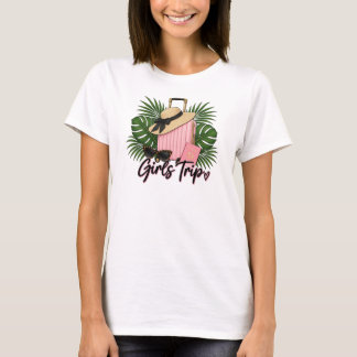 Girls Trip Vacation T-Shirt with Suitcase