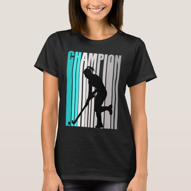 Girls Turquoise Hockey Champion Hockey Team T-Shirt (Front)