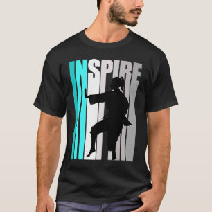 Girls Turquoise Karate Limitless Birthday Encourag T-Shirt