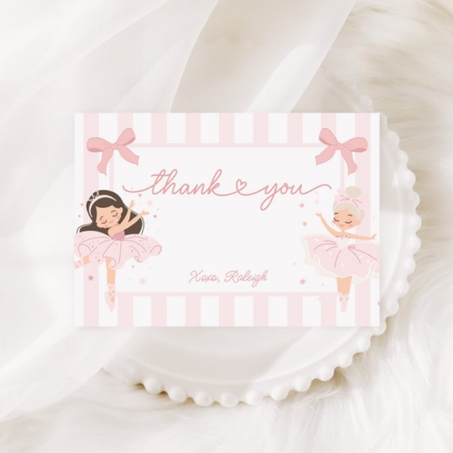 Girls Tutu Coquette Ballerina Thank You Card (Creator Uploaded)