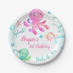 Girls Under The Sea Birthday Party Paper Plate