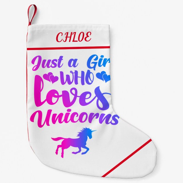 GIRLS / UNICORN CHRISTMAS STOCKING (Front)