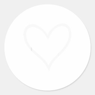 Girls Valentines Womens Heart Silhouette Kids Todd Classic Round Sticker