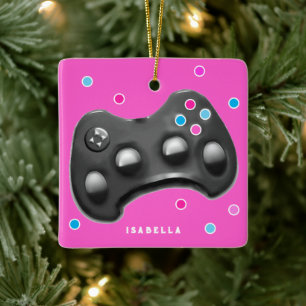 Girls Video Gamer Collectable Ceramic Ornament
