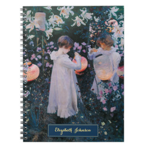 Girls Vintage Art Gold Monogrammed Custom Name Notebook