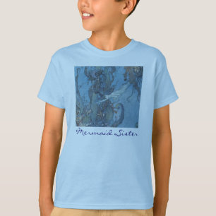 Girls Vintage Mermaid Sister T-Shirt