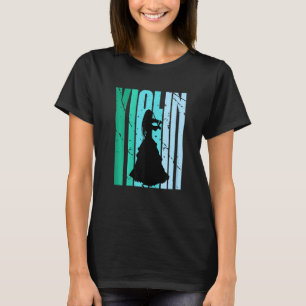 Girls Violin Silhouette Daughters Female Loves Vio T-Shirt