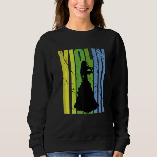 Girls Violin Squad Fan Granddaughter Distressed Vi Sweatshirt