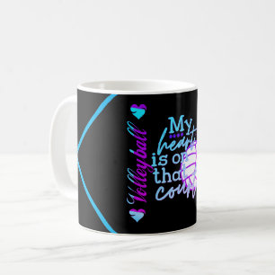 Girls Volleyball My Heart is on that Court   Coffee Mug