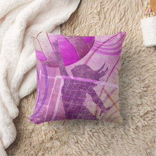 Girls' Volleyball Player at Net Cushion