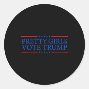Girls Vote Trump  Classic Round Sticker
