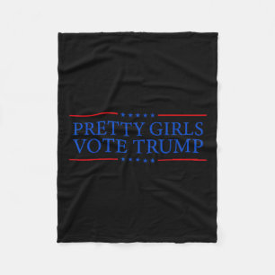 Girls Vote Trump Fleece Blanket