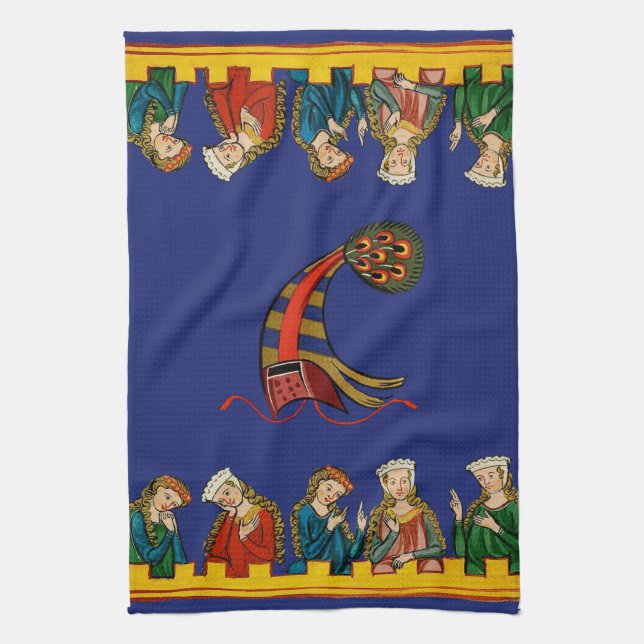 Girls Watching Tea Towel (Vertical)