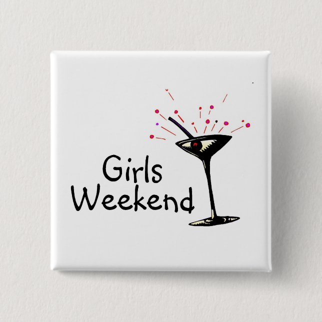 Girls Weekend 15 Cm Square Badge (Front)